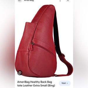 Ameribag - red leather sling bag, brand new with tags. A perfect gift!